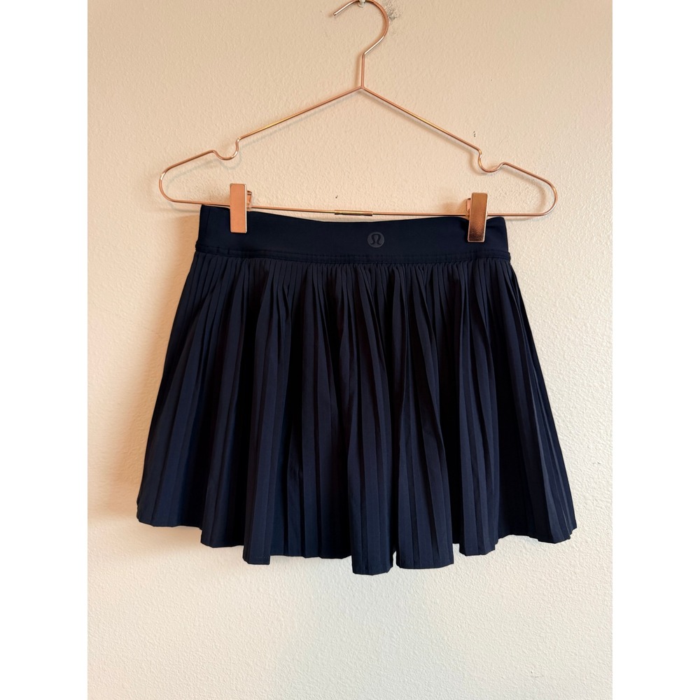 Lululemon Skirt Women 4 Black Varsity Pleated Tennis Golf Athletic Skort - Picture 5 of 10